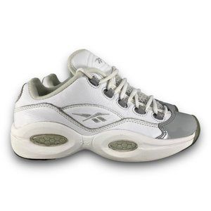 Reebok Question Low Iverson Sneakers GY5601 Lace Up White Gray Youth 6 Women 7.5